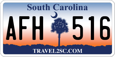 SC license plate AFH516