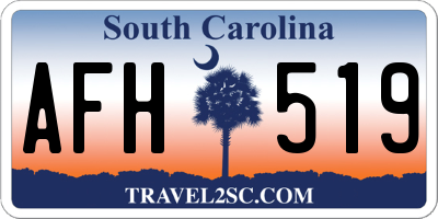 SC license plate AFH519