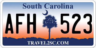 SC license plate AFH523