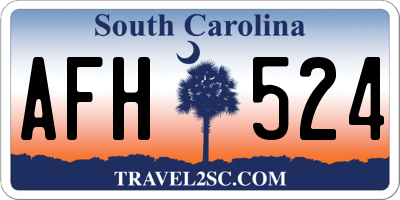 SC license plate AFH524