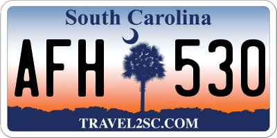 SC license plate AFH530