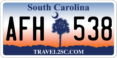 SC license plate AFH538