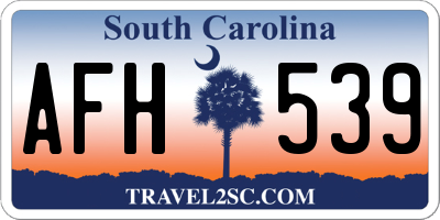 SC license plate AFH539