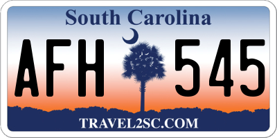SC license plate AFH545