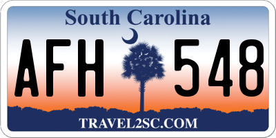 SC license plate AFH548