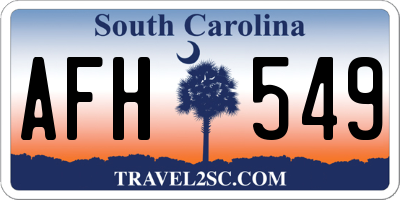 SC license plate AFH549