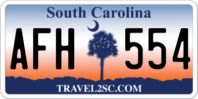 SC license plate AFH554