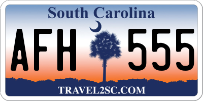 SC license plate AFH555