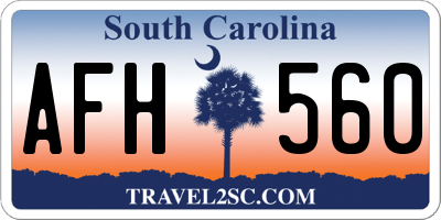 SC license plate AFH560