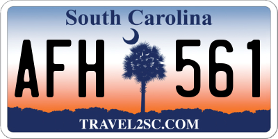 SC license plate AFH561