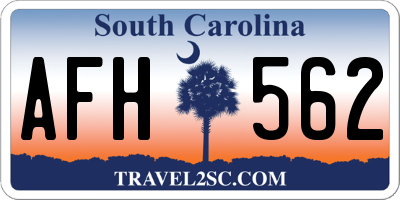 SC license plate AFH562