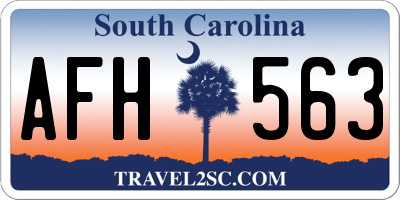 SC license plate AFH563