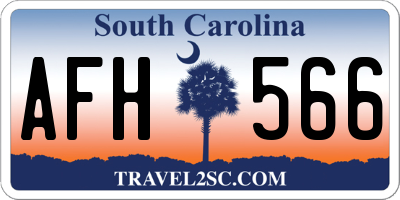 SC license plate AFH566