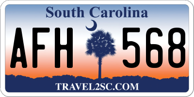 SC license plate AFH568