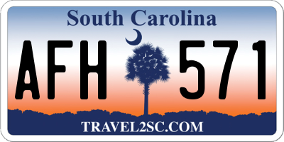 SC license plate AFH571