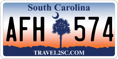 SC license plate AFH574