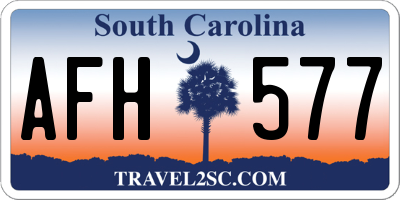 SC license plate AFH577