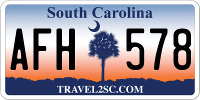 SC license plate AFH578