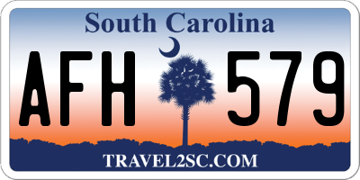 SC license plate AFH579