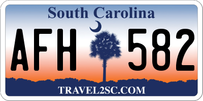 SC license plate AFH582