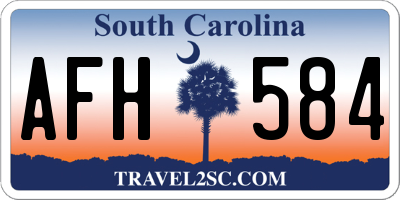 SC license plate AFH584