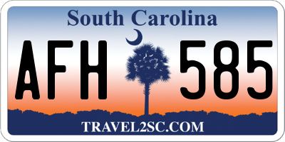 SC license plate AFH585
