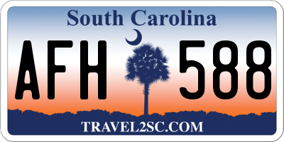 SC license plate AFH588