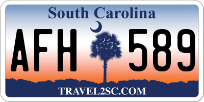 SC license plate AFH589