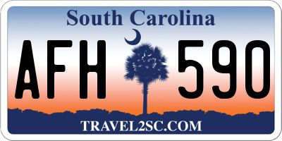 SC license plate AFH590