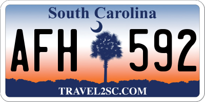 SC license plate AFH592