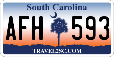 SC license plate AFH593