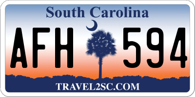 SC license plate AFH594