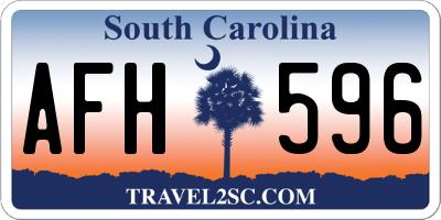 SC license plate AFH596