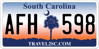 SC license plate AFH598
