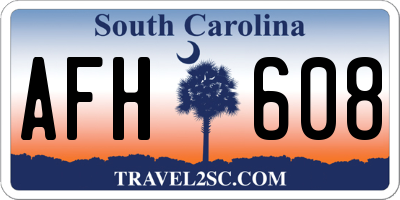 SC license plate AFH608