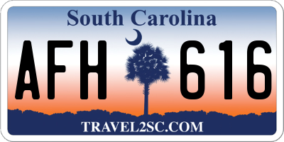 SC license plate AFH616