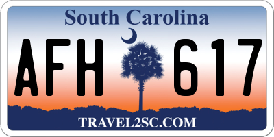 SC license plate AFH617