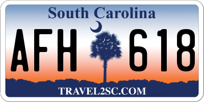 SC license plate AFH618