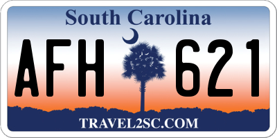 SC license plate AFH621