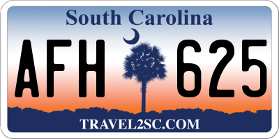 SC license plate AFH625