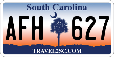 SC license plate AFH627