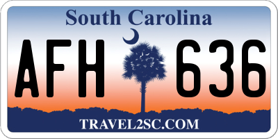 SC license plate AFH636