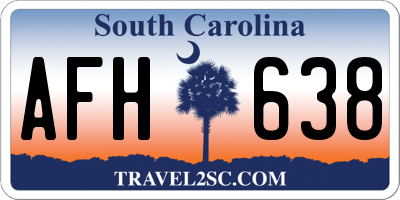 SC license plate AFH638