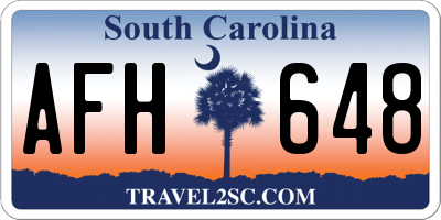 SC license plate AFH648