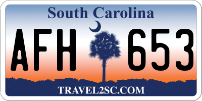 SC license plate AFH653