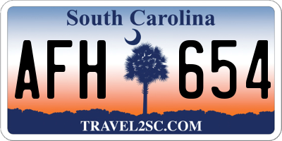 SC license plate AFH654