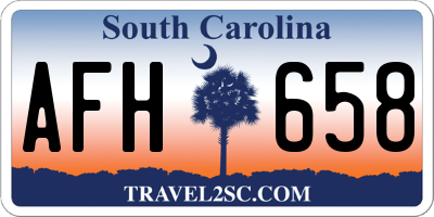 SC license plate AFH658