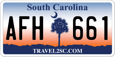 SC license plate AFH661