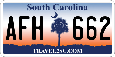 SC license plate AFH662