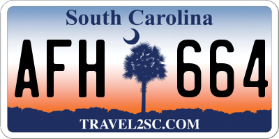 SC license plate AFH664
